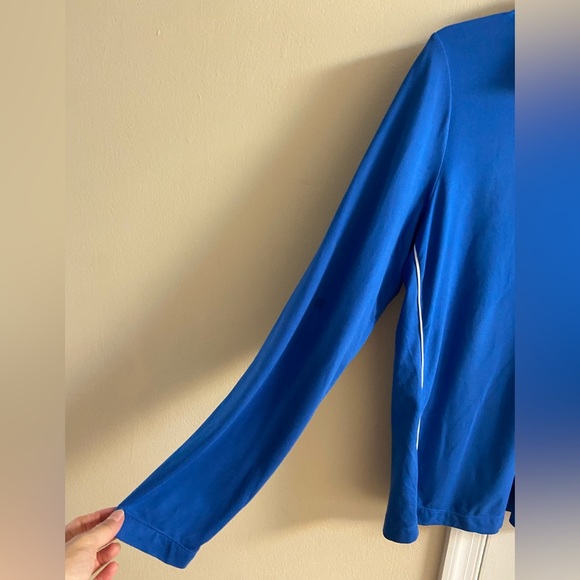 J Jill Fit supreme stretch 1/4 zip up blue Athleisure sport Medium - Picture 4 of 5